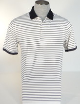 Nike Golf Dri Fit Short Sleeve Polo Shirt White Black Stripe Men&#39;s NWT - £79.74 GBP