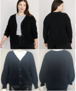 Old Navy Shaker-Stitch Cardigan Sweater Black Jack Size 3X NWT - $15.00