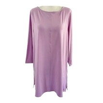 Alfani Womens L Violet Tulle 3/4 Sleeve Stretch Loose Fit Tunic Top NWT AS75 - £20.92 GBP