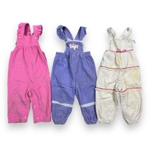 Vtg Baby Girl Clothes Carters 24 Month Elephant Corduroy Overalls lot of 4pc - £35.68 GBP