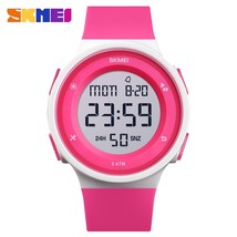 SKMEI Comfortable Simple Digital Men Women Watch 2 Time Waterproof Mens Ladies S - £30.02 GBP