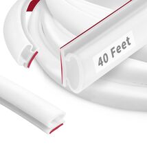 40 Ft Rubber Weather Stripping Door Seal Strip Self-Adhesive Backing D-S... - $18.41