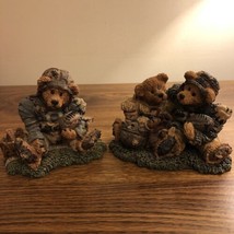 Lot 2 Boyds Bears &amp; Friends 1995 &quot;Football Buddies&quot; Figurine #2255 - $13.96