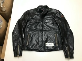ERBO Vintage Motorcycle Black Leather Jacket Armpit/armpit 20&quot; (mc261) - £52.77 GBP