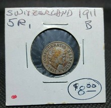 COIN  Switzerland 5 Rappen 1911 KM# 26 - £2.02 GBP