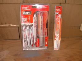 Milwaukee sawzall blades (15) in 2 New retail packages. 49-22-1129 &amp; 48-... - $55.00