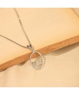 14k Gold Diamond Necklace, Diamond Halo Necklace, Circle Of Life Necklace - £1,114.65 GBP+