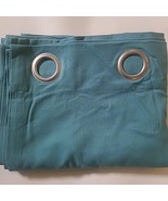 Threshold Curtain Window Panel Teal Blue 52 X 84 in Rod Pocket Textured ... - $19.99