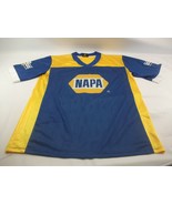 NAPA Touchdown Atlantic CFL Football XL Blue Yellow Porthole Mesh Jersey - $30.30