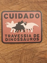 Dinosaur Sticker Caution Warning Beware Danger T-Rex Raptor Lizard Jurassic Park - £1.79 GBP