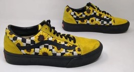 Vans Old Skool Platform Custom Sunflower Sneaker Shoes Size Men 9.5 / Women 11 - £39.55 GBP