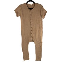 The Simple Folk The Archer Playsuit Button Front Cotton One Piece Brown 9-10Y - £25.66 GBP