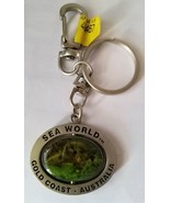 Sea World Gold Coast Australia Oval Spin Keychain - $13.58 CAD
