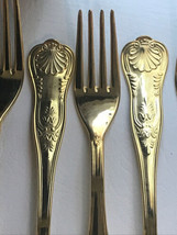 Vintage Italy Made Gold Plated Cutlery Tableware Collectible 62 pcs, Serving Set - £131.51 GBP