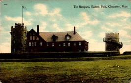 VINTAGE POSTCARD- THE RAMPARTS, EASTERN POINT, GLOUCESTER, MASS BK68 - £4.66 GBP