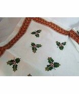 Vintage 6 Holly Berry Napkins 17.2&#39;&#39; x 17.5&#39;&#39; with 6 Silver Swan Table H... - €23,16 EUR