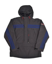 Eddie Bauer Ebtek WeatherEdge Jacket Mens M Rain Coat Parka Grey Anorak Pullover - £30.50 GBP