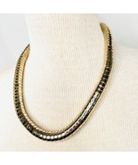 Snake Chain Necklace Gold Tone Metal Beads Chunky Statement Stacked 20” - £11.81 GBP