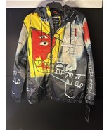 Jean Michel Basquiat X Members Only  Men&#39;s Large Hooded Jacket  Art NWT ... - $49.47