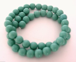 25 8mm Czech Glass Round Beads: Turquoise - $2.96