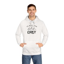 Unisex &quot;Do More Than Just Exist&quot; Mountain Print Warm Fleece Hoodie - £36.18 GBP+