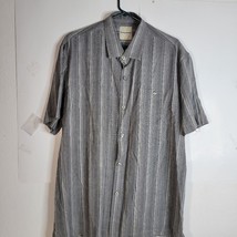 Mens Tommy Bahama Short Sleeve Striped Silk Button Front Size XL - $22.29