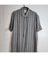 Mens Tommy Bahama Short Sleeve Striped Silk Button Front Size XL - £17.79 GBP