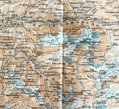 Map Vallee Du Veneon Southern France Rare 1914 Lithograph WW1 Era WHBS - £39.30 GBP