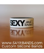 SEXY AND I KNOW IT Bracelet LMFAO Big One Inch Wristband 18 Colors Avail... - £3.90 GBP