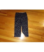 Talbots Signature navy patterned pants size 4 Excellent Belt loops  Wais... - $14.15 CAD