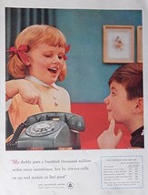 Bell Telephone System. 50&#39;s Print ad. Color Illustration. Scarce old ad. (lit... - £14.09 GBP