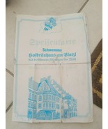 Vintage 1970&#39;s/80&#39;s Hofbrauhaus Munich Menu Schwemme Biere Beer - $349.90 MXN