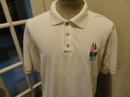 Vtg 90&#39;s Cotton Deluxe SEMPER FI  US Marines Military White Polo Shirt Adult XL - £19.93 GBP