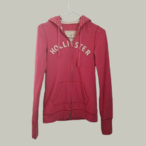 Hollister Womens Coat Hooded Full Zipper Pink Size M Jacket - $13.98