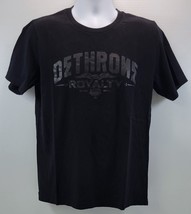 DA) Dethrone Royalty Men Logo Graphic Black Large Cotton T-Shirt - $19.79