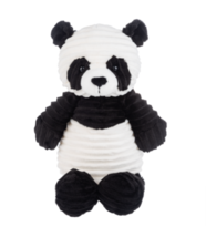 Ganz Ribbles Stuffed Plush Panda Bear White Cream Black Spot Ribbed Corduroy 12&quot; - £39.75 GBP