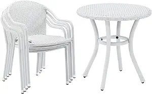 Crosley Furniture Palm Harbor Outdoor Wicker Stackable Chairs (Set of 4)... - $515.99