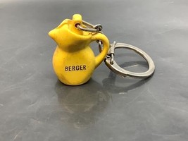 Vintage Promo Keyring Sirop Berger Syrup Keychain Yellow Jug Ancien Porte-Clés - £5.49 GBP