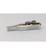 Silver Tone Tie Bar Signed Swank Textured with Ridges Vintage - £5.50 GBP