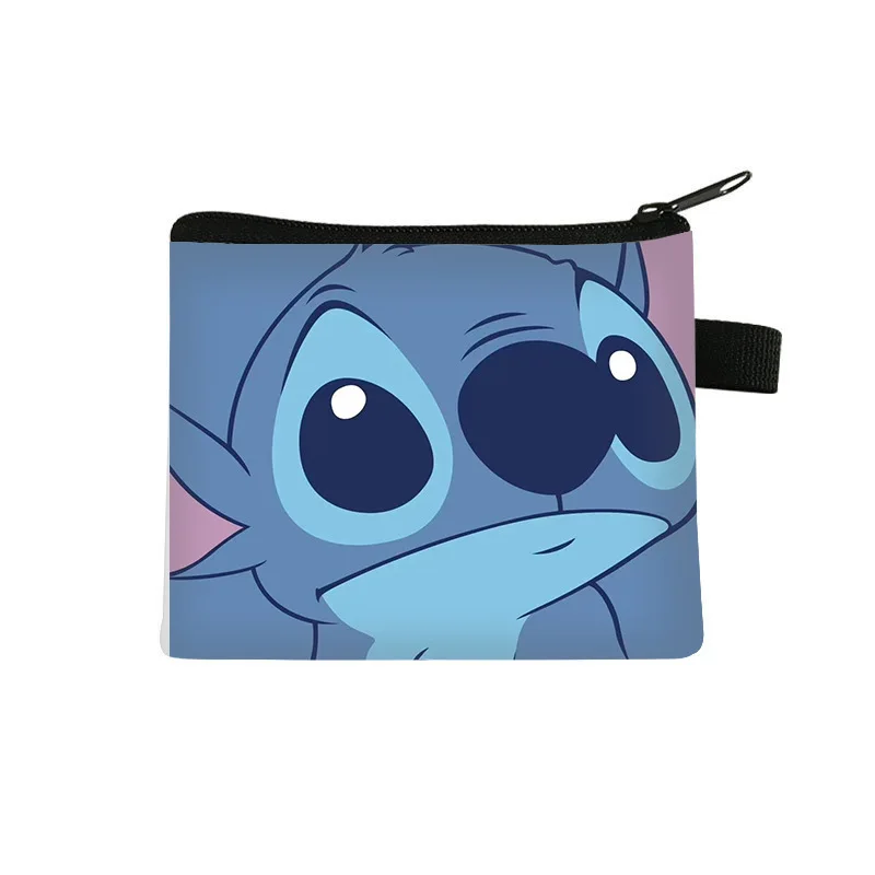 New Anime Stitch Coin Purse Kawaii Lilo Stitch Wallet Cute Angel Storage... - $4.82