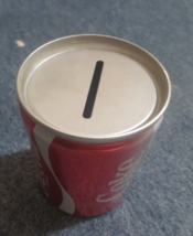 Coca Cola 8 oz Aluminum Short Can Bank Faded on one side - £2.79 GBP