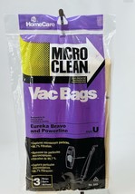 HomeCare Micro Clean Vacuum Bags~Style U~Upright Vacuum~3 Bags - £8.30 GBP