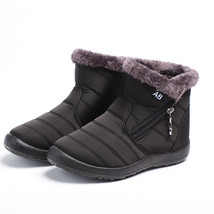 Waterproof Down Cloth Snow Boots Women Winter Thick Plush Ankle Boots Warm Faux  - £27.64 GBP