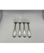 Set of 4 Reed &amp; Barton 18/10 Stainless Steel HAMMERED ANTIQUE Dinner Forks - €170,58 EUR