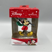 Hallmark Disney Mickey Mouse Carrying Snow Skis Christmas Tree Ornament - £11.86 GBP