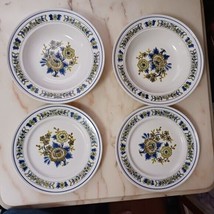 Mikasa Dishes Provencal Dutch Treat Plate Bowls Blue White Floral Vintage 1970s - £44.84 GBP