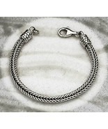 .925 Sterling Silver Heavy Foxtail Bracelet - £98.01 GBP