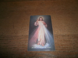 Prayer Card , Jesus I Trust You , The Chaplet of The Devine Mercy  1979 - £3.93 GBP
