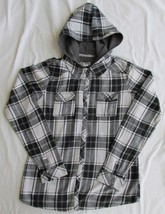 Billabong Girl&#39;s Cotton Flannel Shirt w/Hoodie Size Large - £14.46 GBP