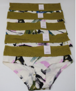 Auden Printed Lace Trim Cotton Cheeky Underwear Women&#39;s Size Small Lot o... - $19.79